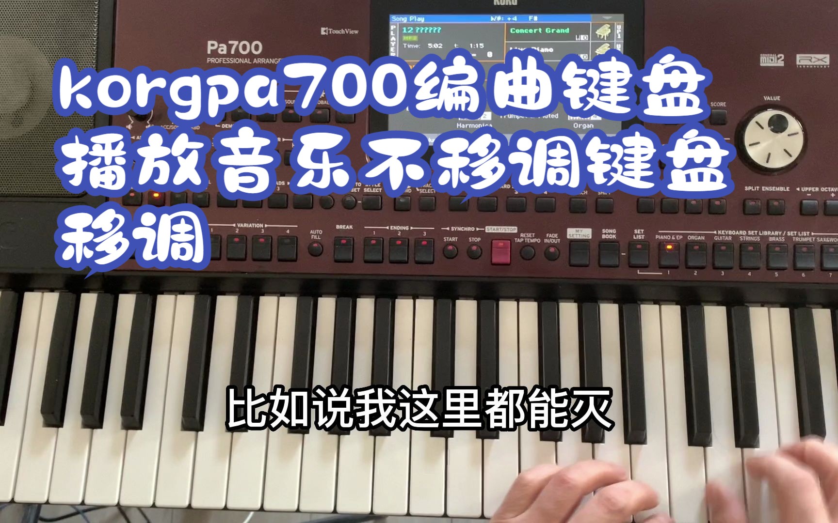 korgpa700编曲键盘播放音乐不移调键盘移调