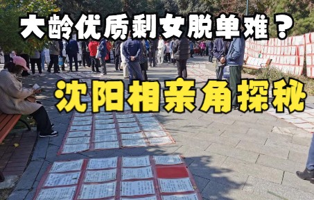 优质大龄剩女为何脱单难?沈阳南湖相亲角满地都是,听听我说的有道理没?哔哩哔哩bilibili