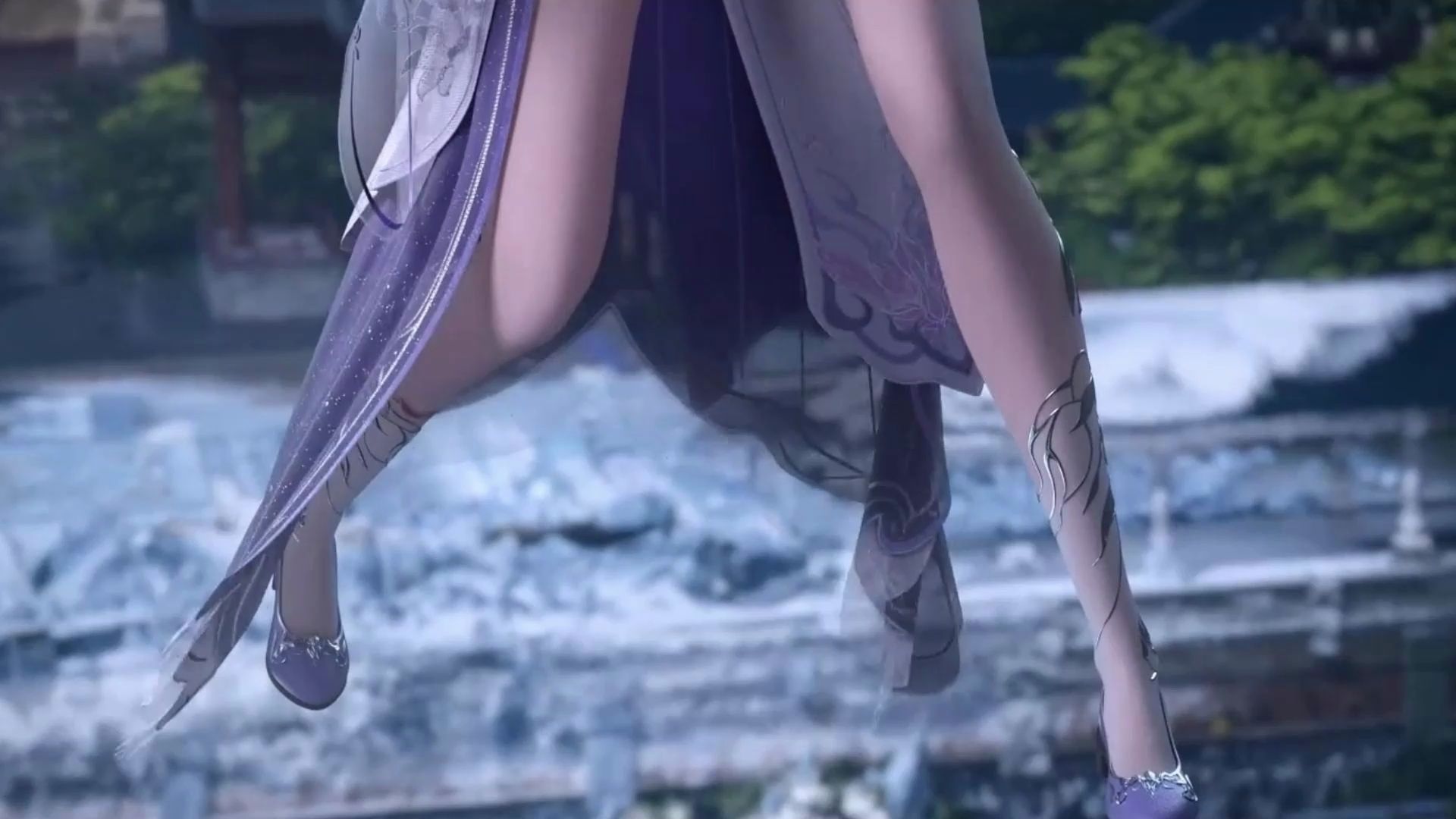 小医仙白腿丝细腿真绝,腿饰也很好看