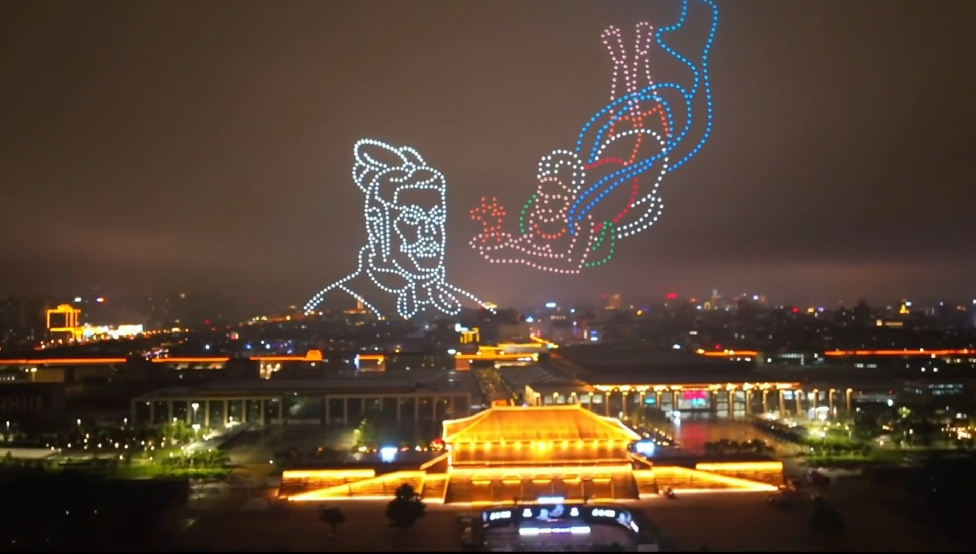 茅台无人机编队表演