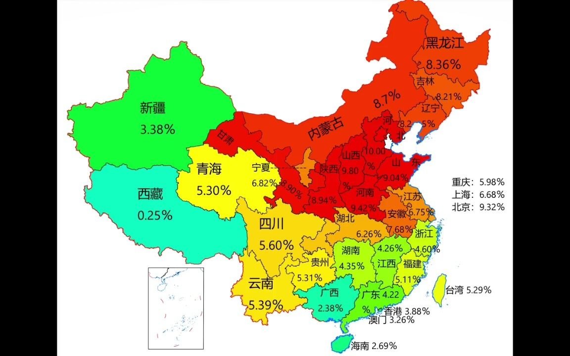 [图]我国各地张姓人口占比，快来看看你家乡有多少“老张”？