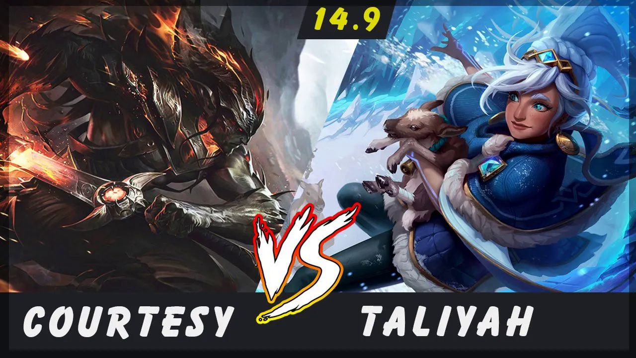 courtesy - 亚索 vs 岩雀 中单 版本 14.