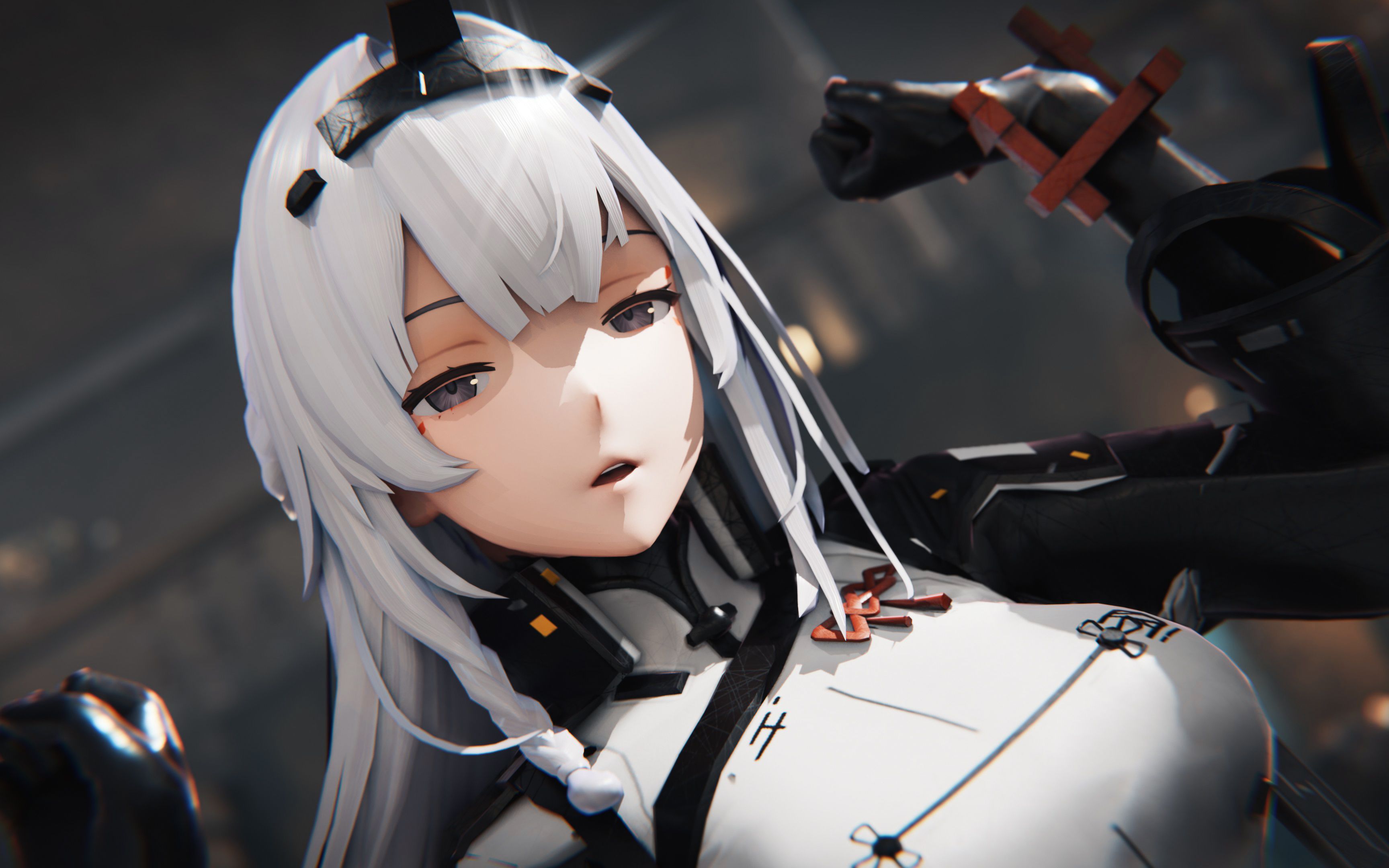 【4k/尘白禁区】会打枪的白毛大姐姐157815皮裤诱惑-ditto