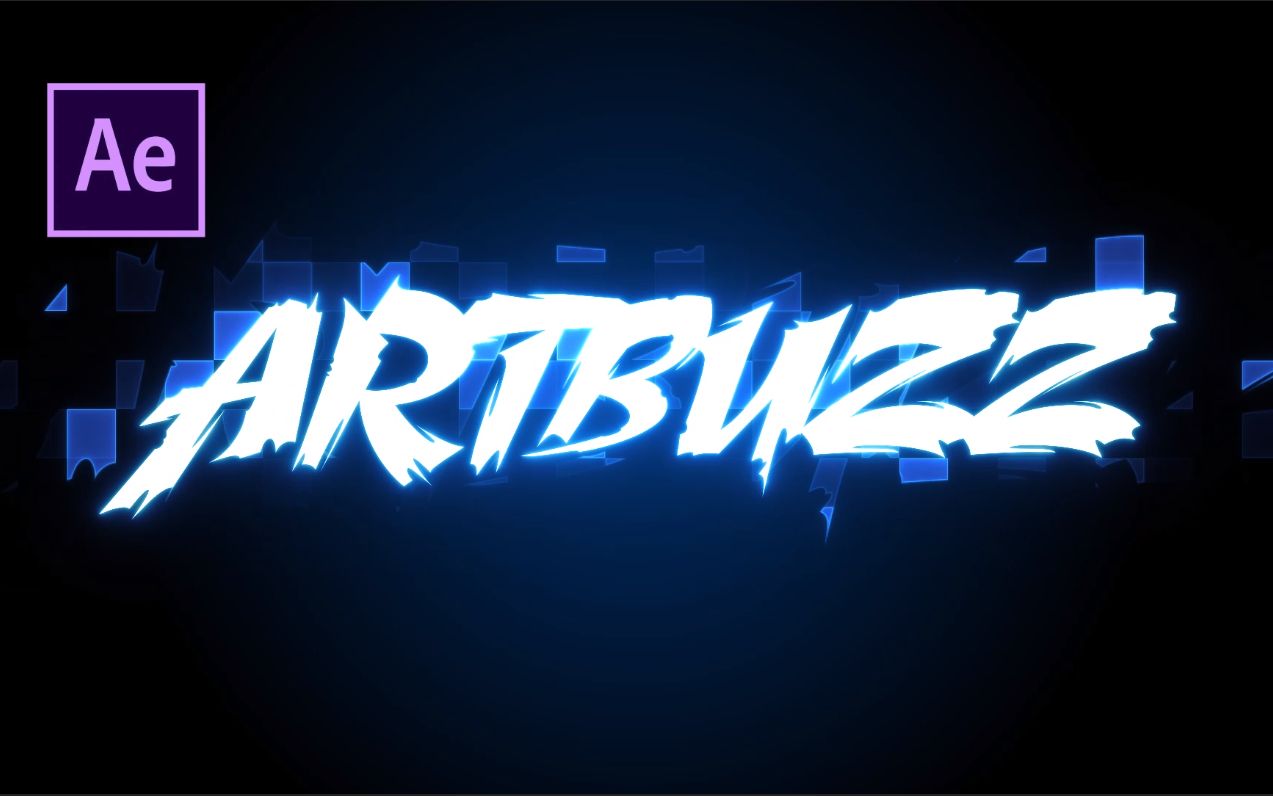 活动作品ae教程快速制作赛博朋克风故障字体效果