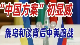“中国方案”初显威，俄乌和谈背后中美暗战！