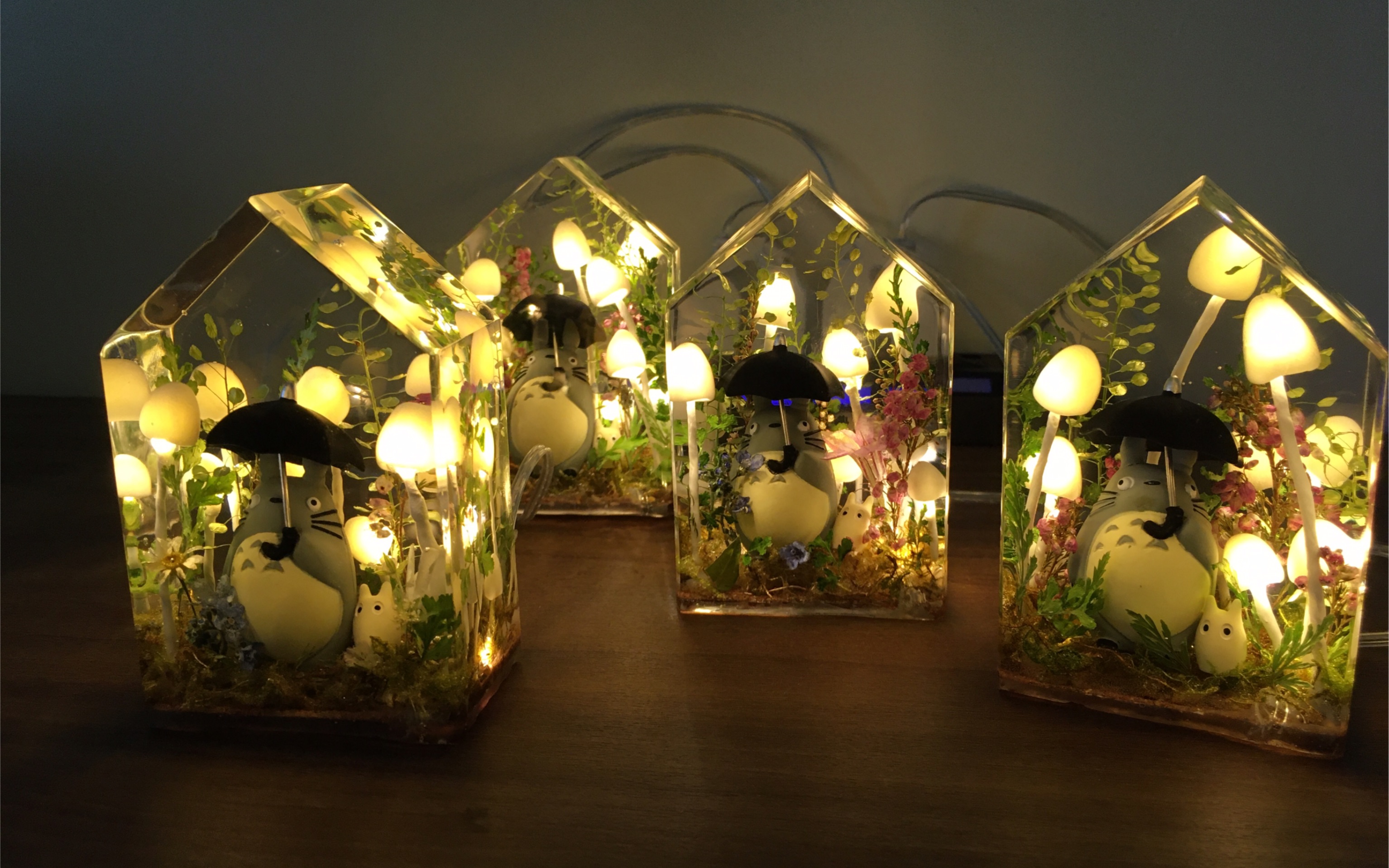 龙猫小夜灯 滴胶自制纯手工