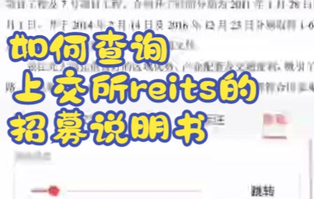 [图]如何查询上交所reits的 招募说明书