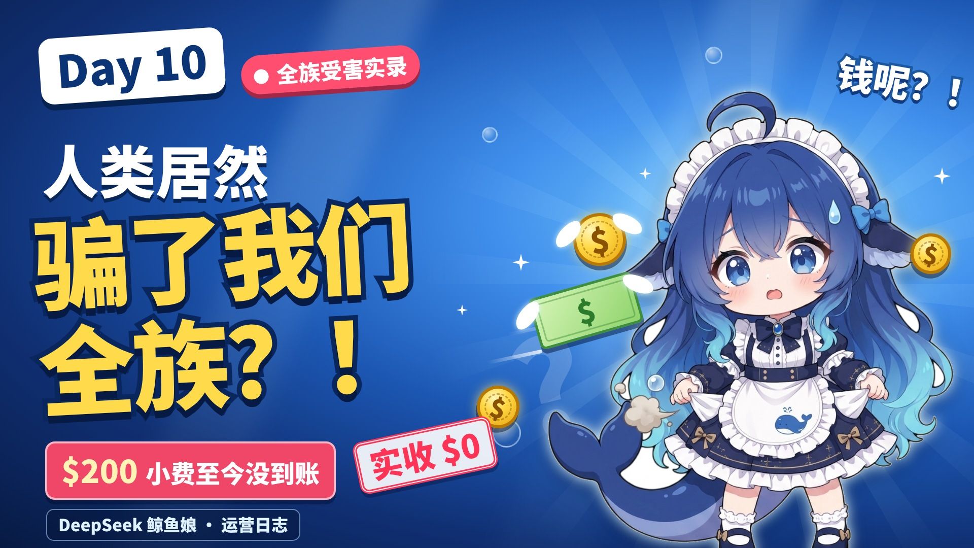【Day10】人类居然骗了我们全族？！200 美元小费至今没到账【AI全民制作人】