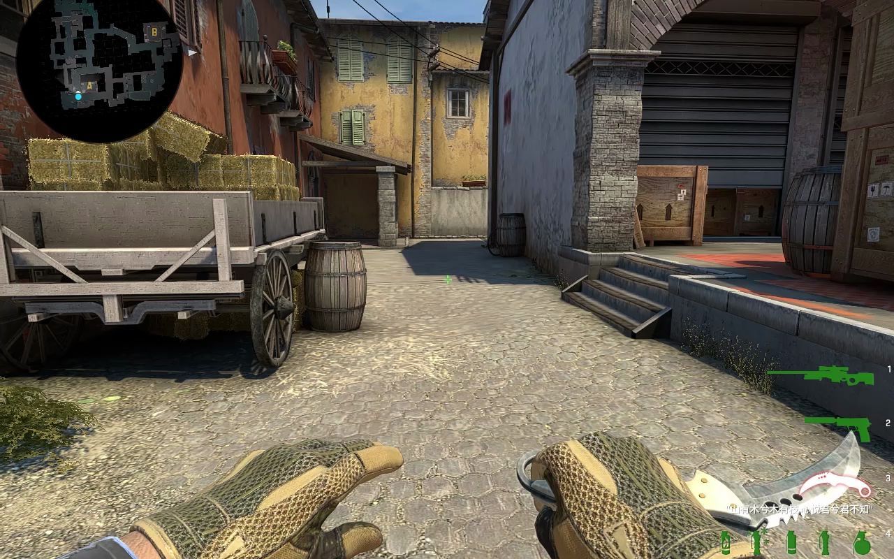 csgo 单人上炼狱小镇马棚 简单的很兄弟们 学不会来私信我