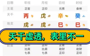 Download Video: 天干虚透，表里不一