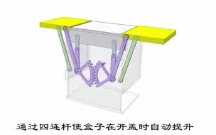 下载视频: 一种开盖后，盒子自动升起来的机构