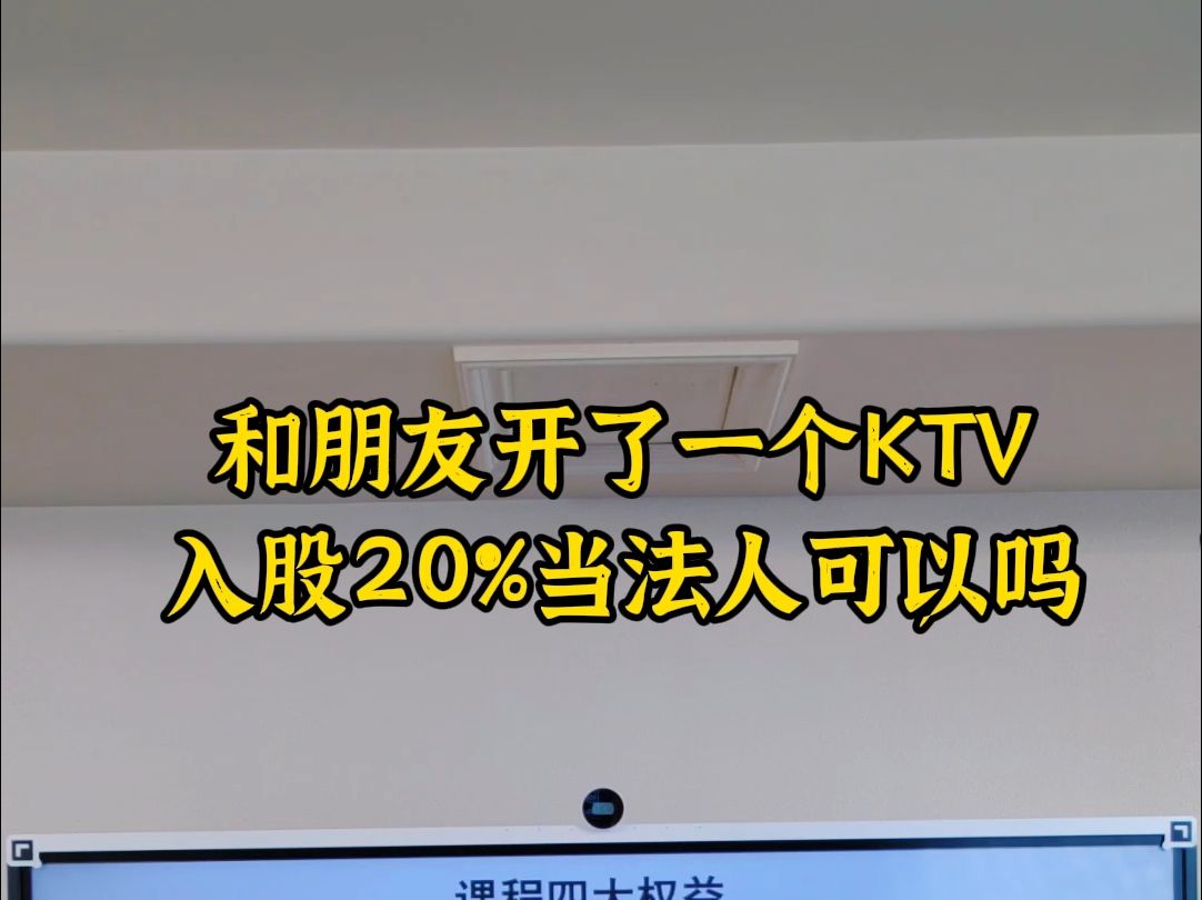 和朋友开了一个KTV入股20%当法人可以吗朋哔哩哔哩bilibili