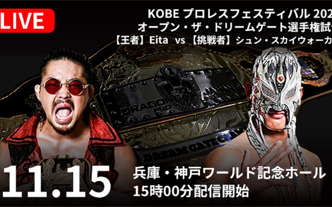 【Dragon Gate】2020.11.15 Kobe ProWrestling Festival ~ Kobe职业摔角节 ~ 自压制日英双语哔哩哔哩bilibili