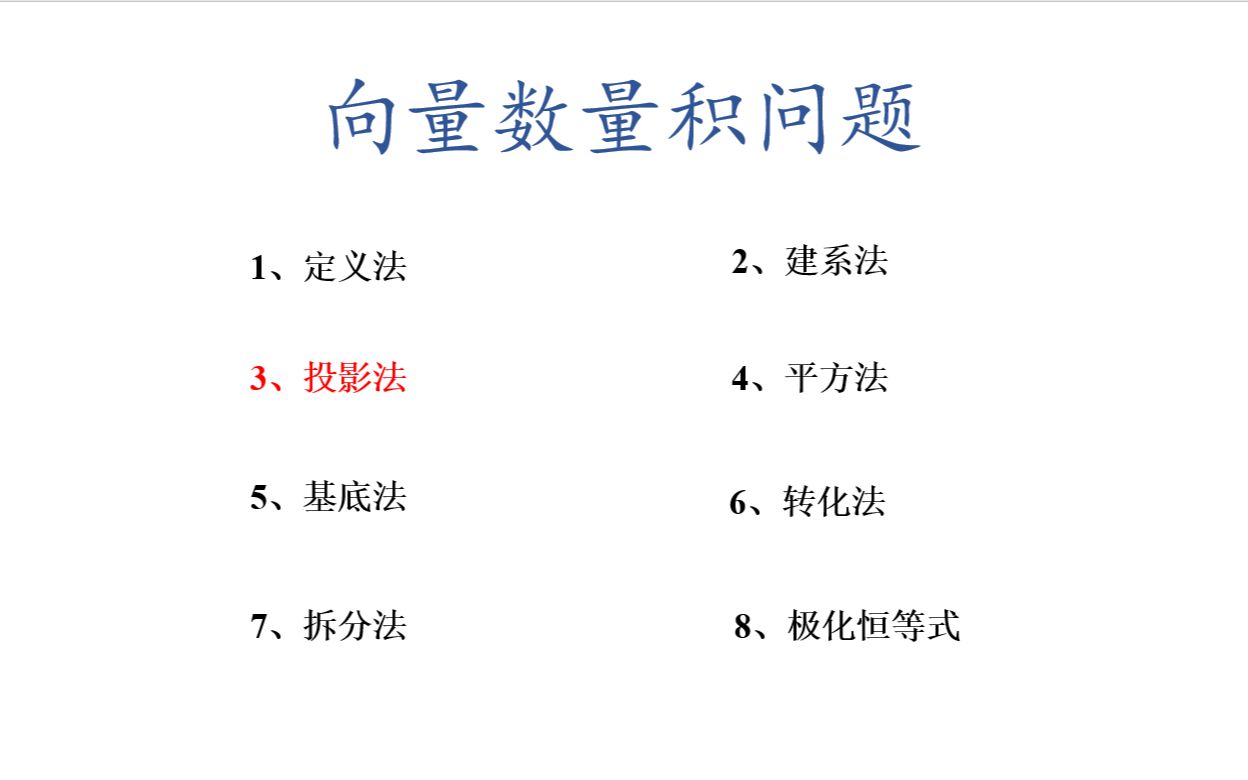 【数学脑洞】向量数量积问题六大法——投影法哔哩哔哩bilibili