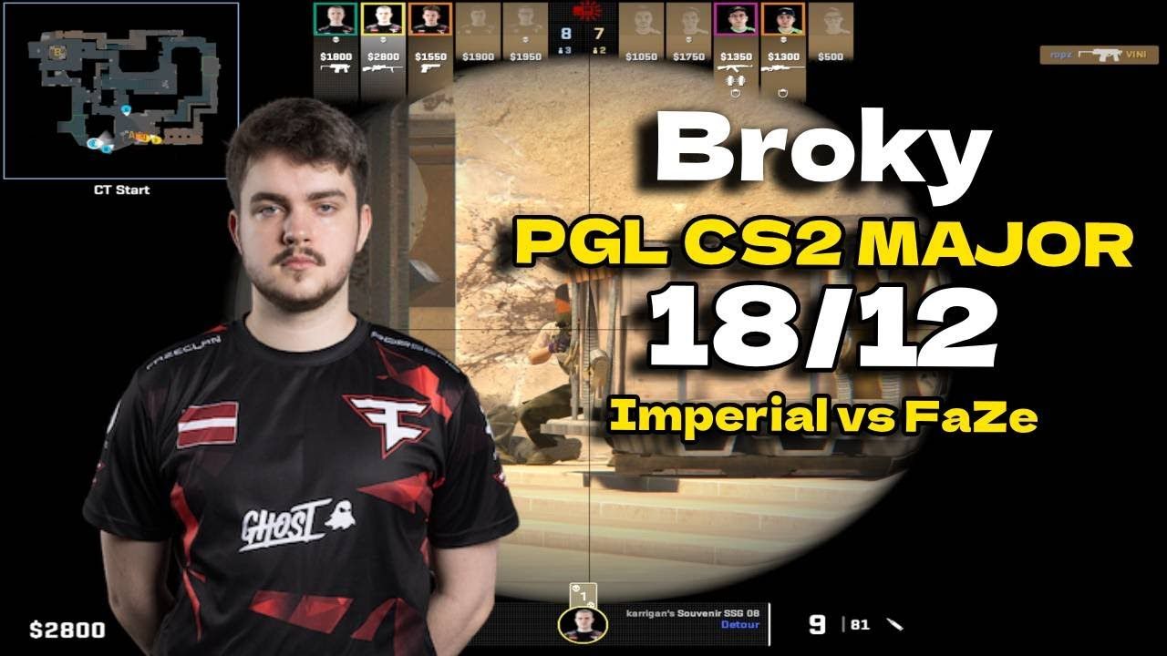 【cs2】pov faze broky (18/12) vs imperial (mirage) @pgl cs2