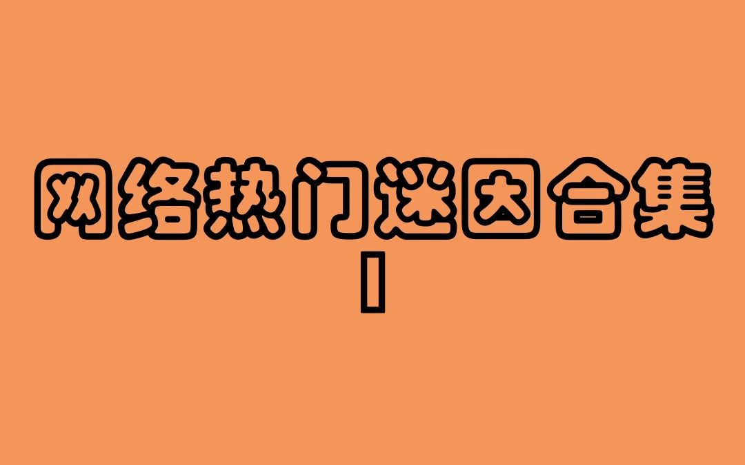 网络热门迷因合集(1)哔哩哔哩bilibili