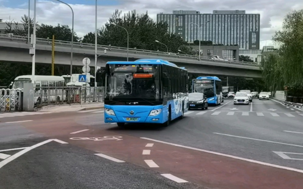 北京公交5路柴混鹰景区特殊报站运行视频侧面展望_哔哩哔哩_bilibili