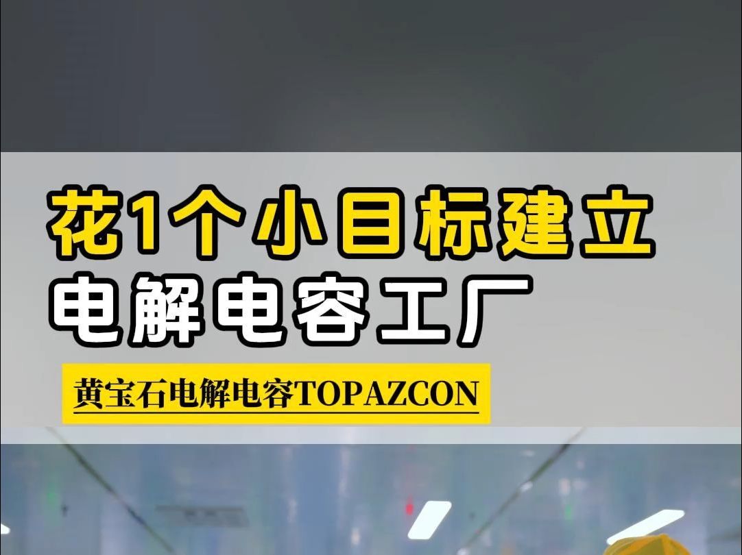 花1个小目标建立电解电容工厂哔哩哔哩bilibili