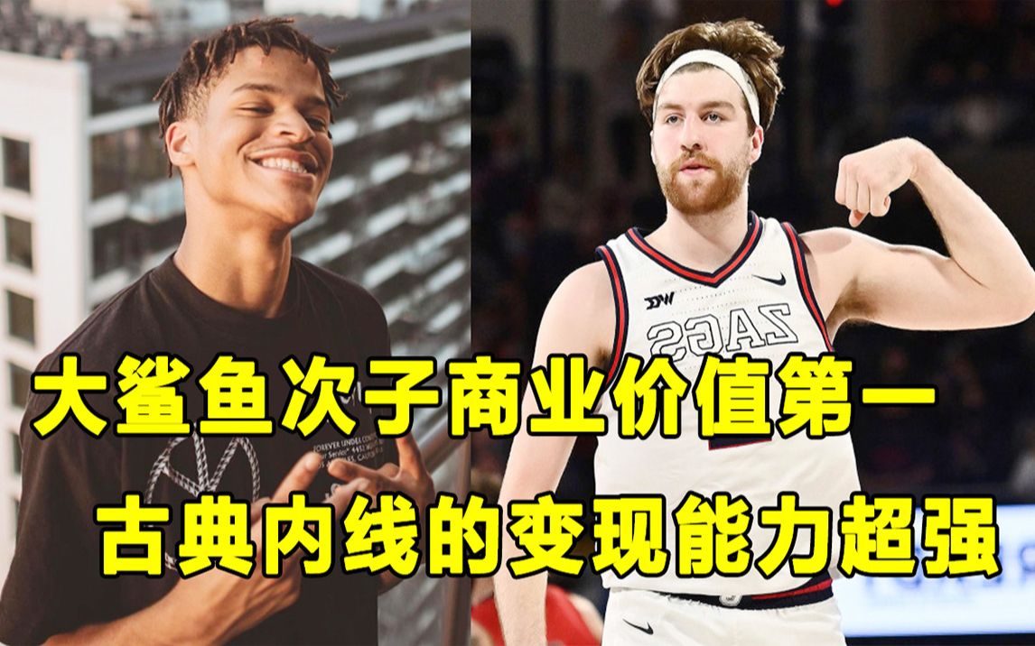 【Terry】NCAA球员商业价值排名,＂大鲨鱼＂奥尼尔的小儿子排第一!古典内线Drew Timme名列前茅,变现能力超强!?哔哩哔哩bilibili