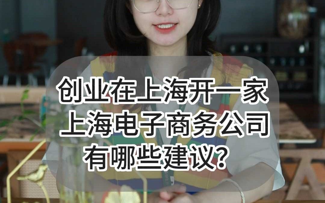 创业在上海开一家上海电子商务公司,有哪些建议?哔哩哔哩bilibili