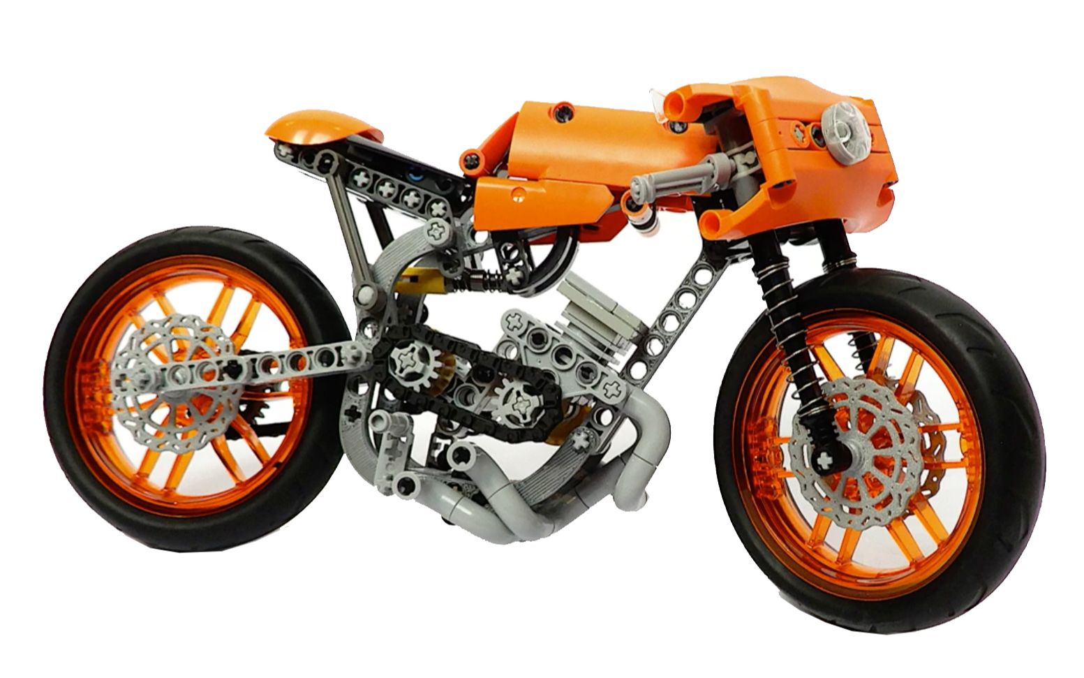 乐高moc教程科技系列摩托车拼搭指南