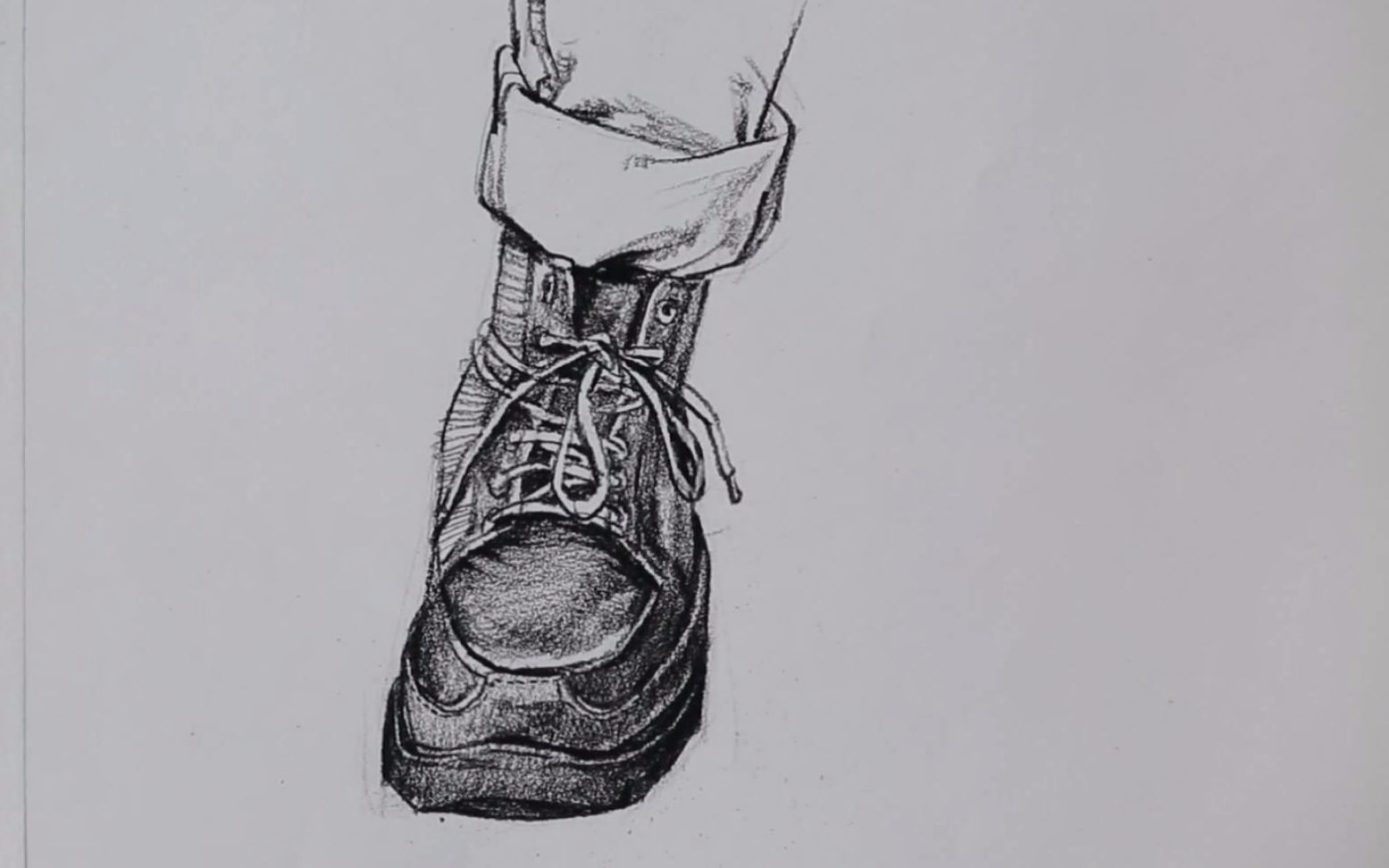马丁靴素描图图片