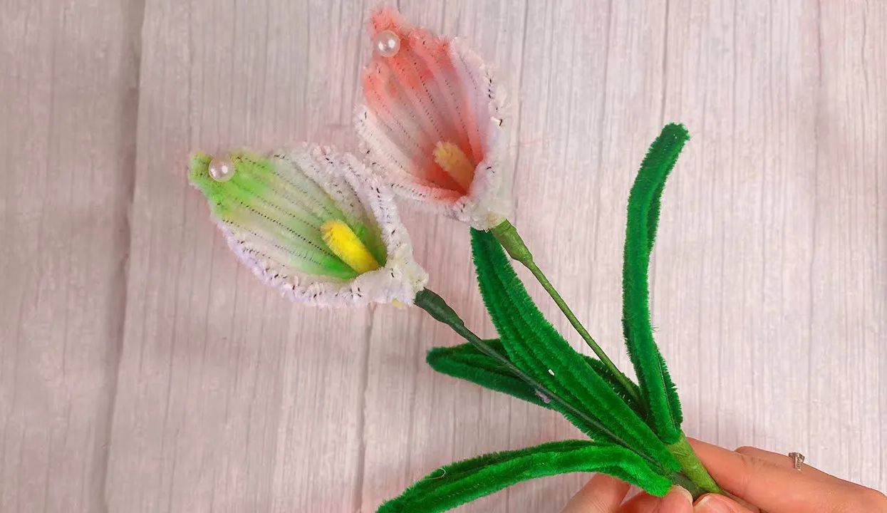 【diy simple crafts】马蹄莲扭扭棒花制作教程easy and beautiful