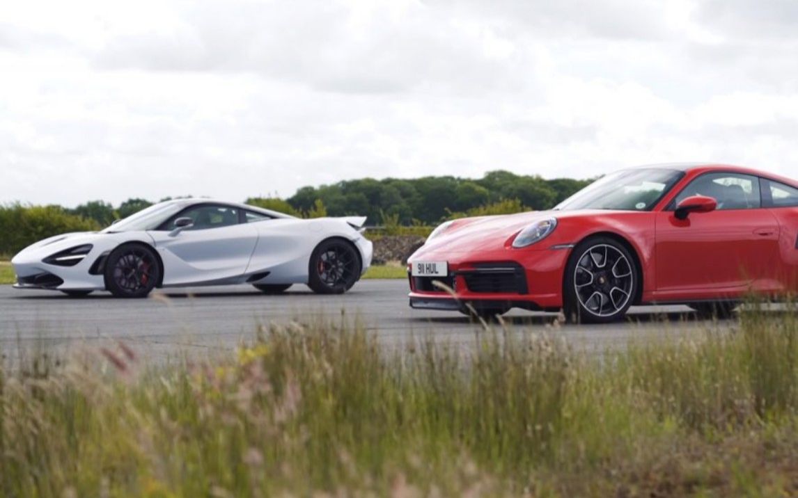 【直线对决】保时捷911 turbo s vs 迈凯伦720s_哔哩哔哩_bilibili