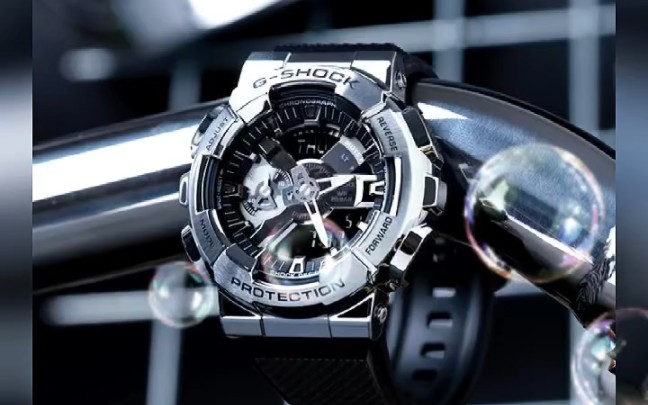 [明星同款]gm-110金属小钢炮运动手表卡西欧 g-shock #通辽金叶广场一