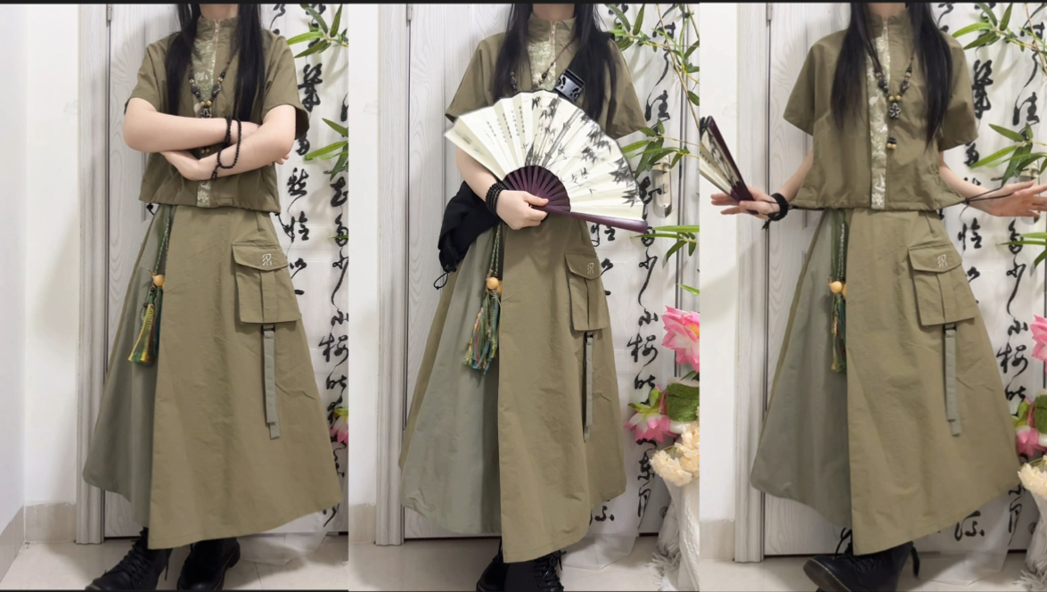 153cm |汉服旋裙爆改工装裙呀这是112104