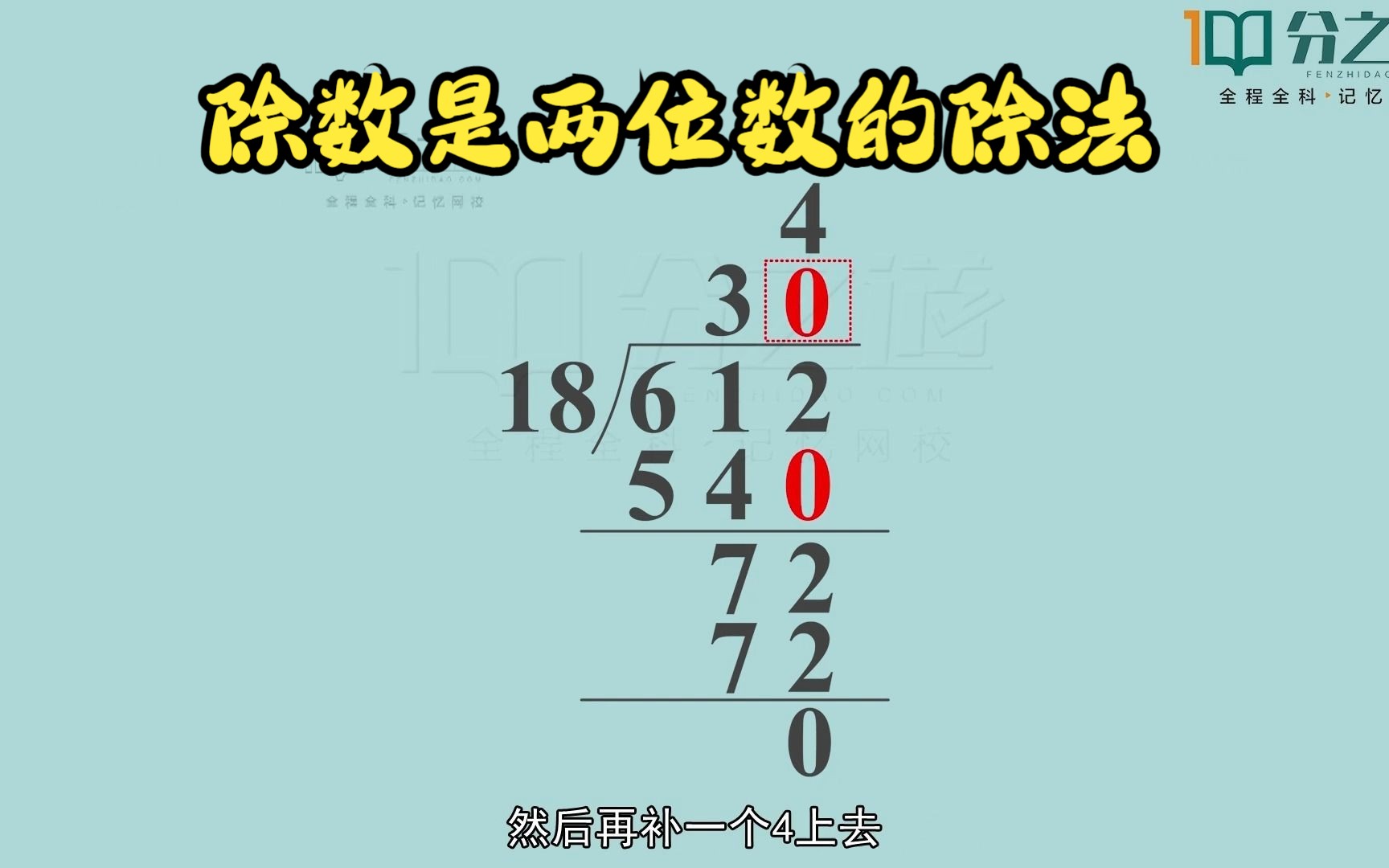 小学数学知识点,除数是两位数的除法哔哩哔哩bilibili