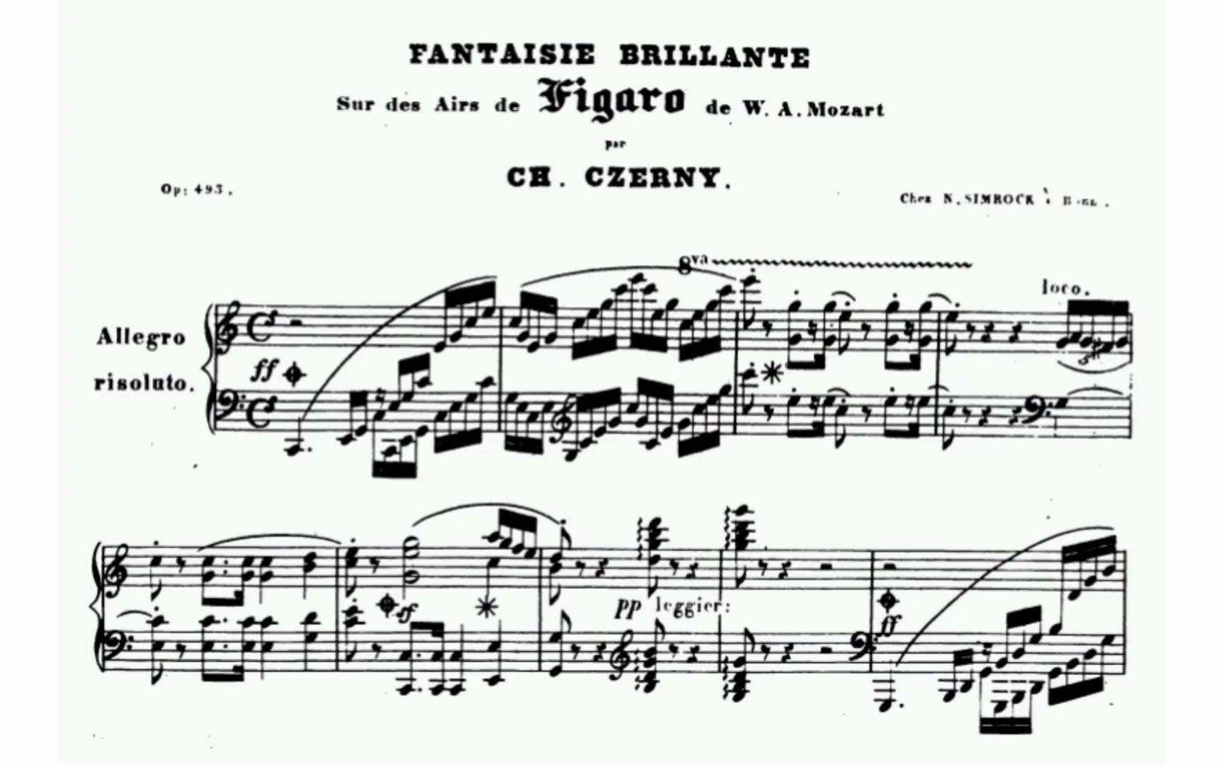 [图]【钢琴】车尔尼 - 费加罗主题动机华丽幻想曲 Op.493 Mozart/Czerny - Fantasy on The Marriage of Figaro