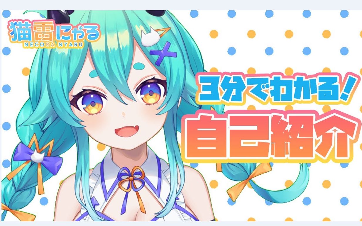 【自己紹介】3分でわかる！猫雷にゃる！【新人Vtuber】_哔哩哔哩_bilibili