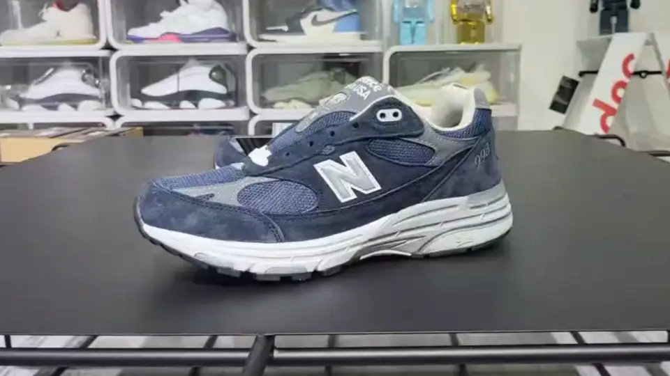 潮size实拍』New Balance NB 993 跑步鞋藏青色MR993NV_哔哩哔哩_bilibili