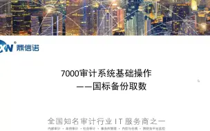 Download Video: 鼎信诺审计系统7000操作视频第22期-导出文件备份取数