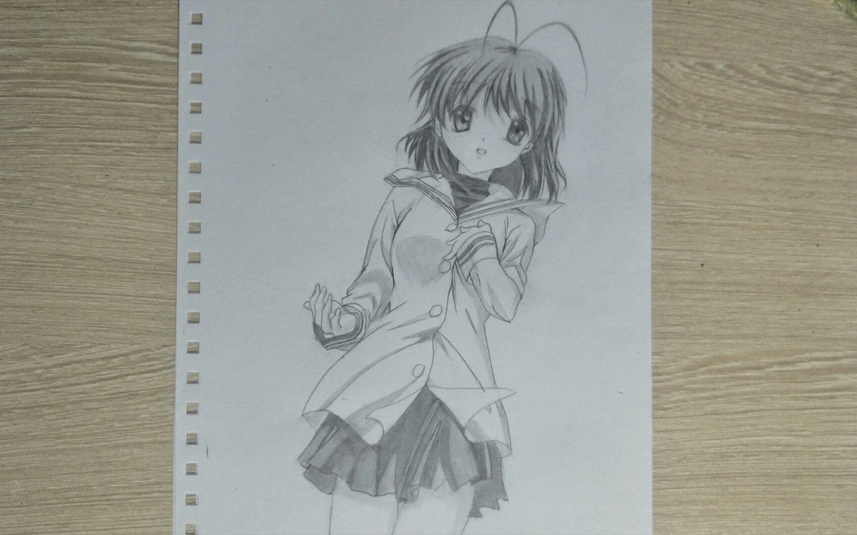 手绘clannad有谁还记得第一集对自己说豆沙包的那个女孩