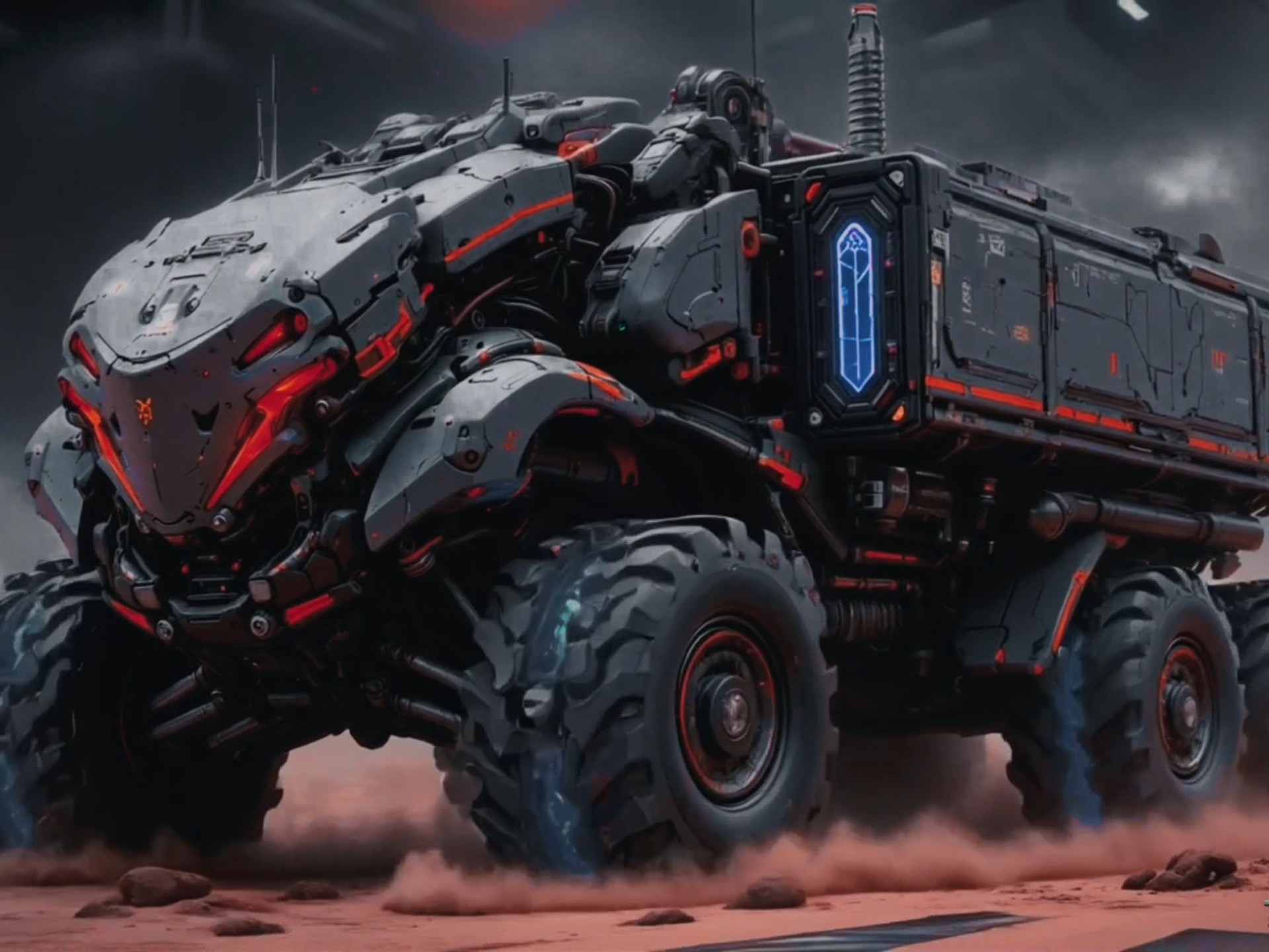 1. 《赤色沙海巨兽:末日装甲卡车的荒野咆哮》