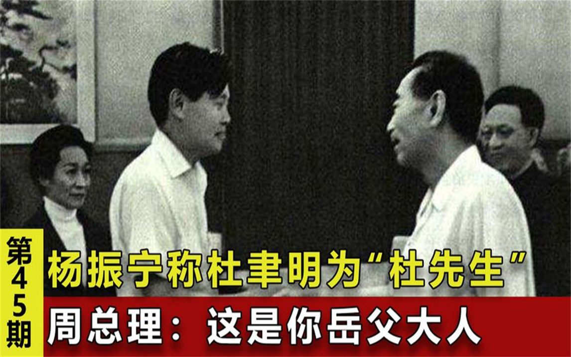 1971年杨振宁夫妇回国,周总理设宴款待,首次见到岳父杜聿明哔哩哔哩bilibili