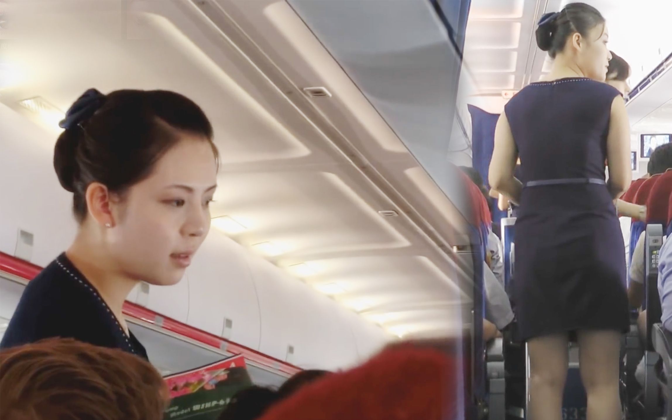 实拍朝鲜高丽航空空姐,真正的纯天然美女,看一眼就忘不了