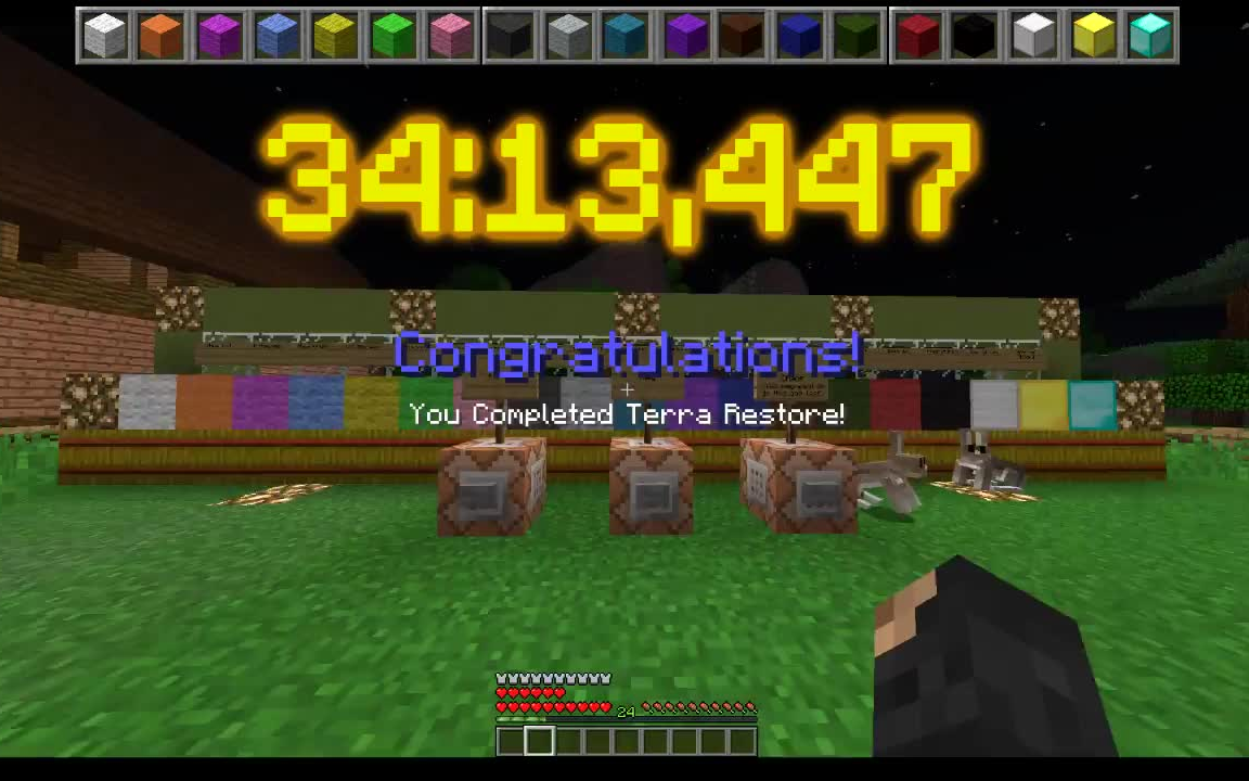 [图][Minecraft Speedrun] 大地复苏(%any) 34:13'447通关