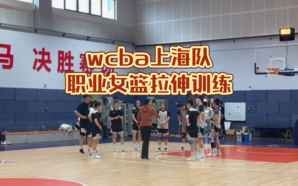 WCBA上海队球迷开放日:女篮训练后放松动作!哔哩哔哩bilibili