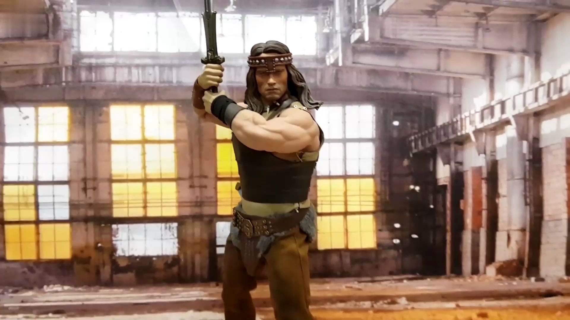 野蛮人柯南王者之剑16人偶手办配件包阿诺施瓦辛格微视频展示