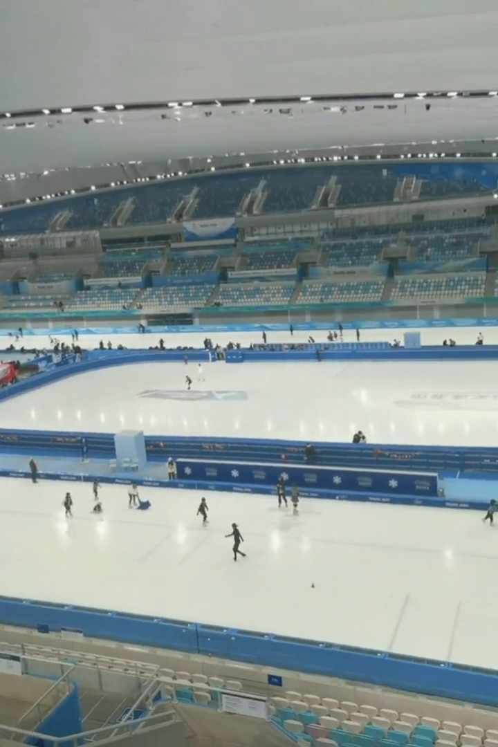 国家速滑馆冰丝带速度与激情美好三月冰上运动体育场周末时光所遇