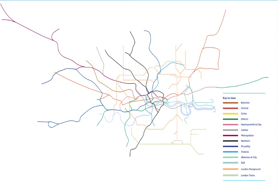 伦敦地铁 地图形状vs实际形状哔哩哔哩bilibili