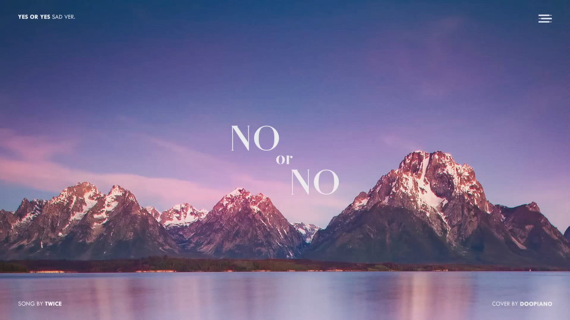 no or no (twice yes or yes piano ver.