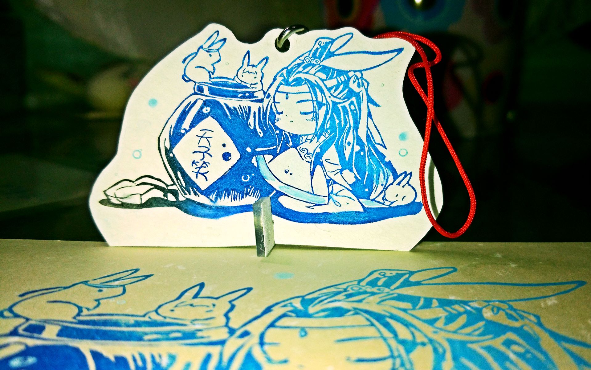 热缩片摆件——q版蓝忘机(使用橡皮章) nnukny_哔哩哔哩_bilibili