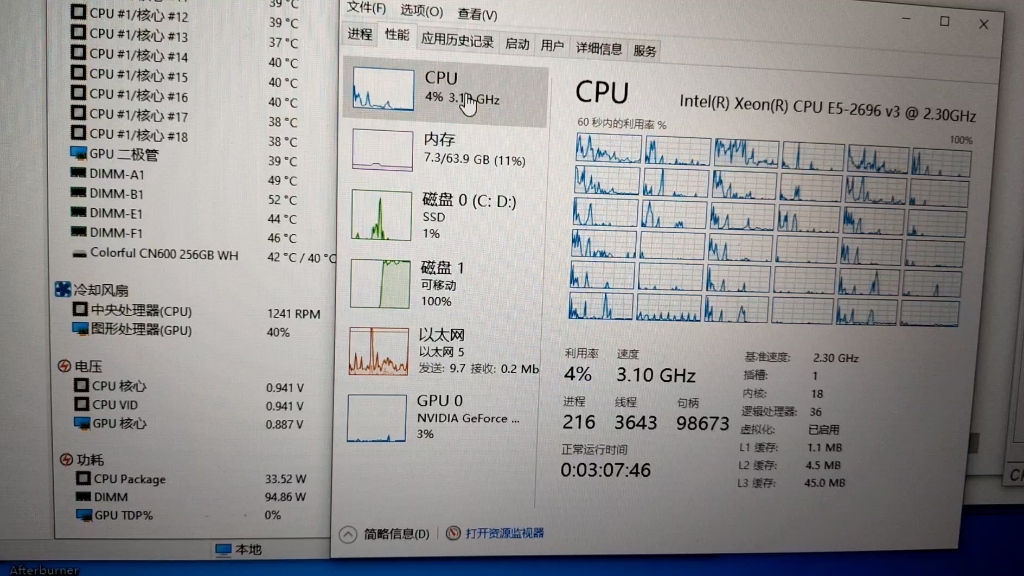 4根DDR3服务器内存功耗100w太吓人了,额定400w电源不够用