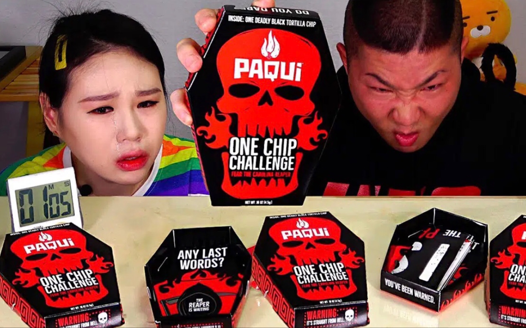 【fran卡妹】 挑战死神薯片 10碗炸酱面_哔哩哔哩 (゜-゜)つロ 干杯