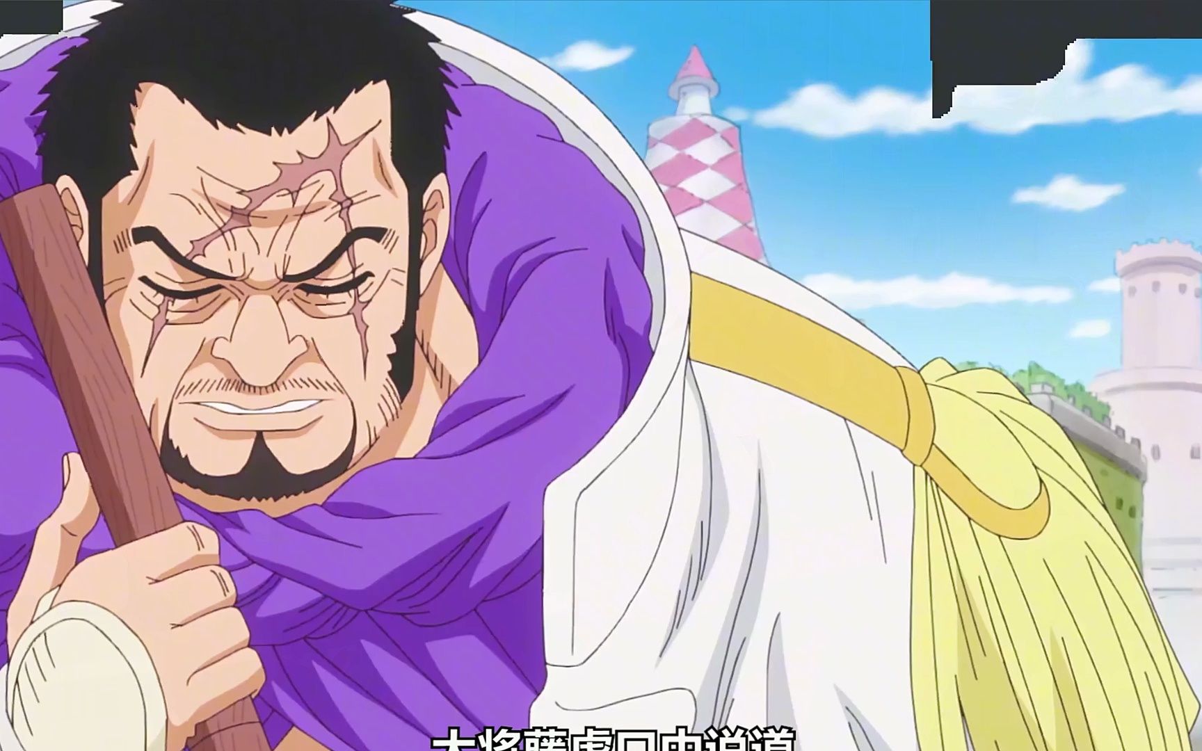 面对海军大将藤虎和七武海明哥索隆的一刀之威