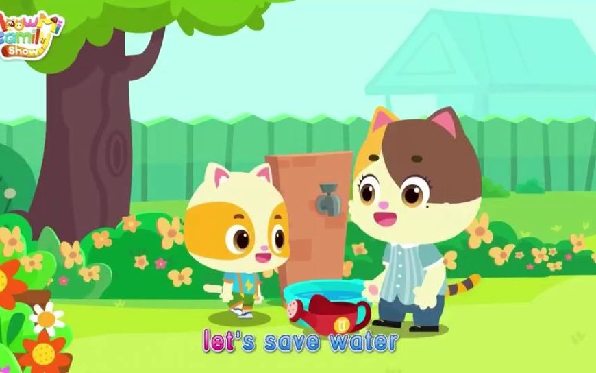 [图]宝宝巴士MeowMi Family英语儿歌动画系列 Baby saves Water Save The Earth 节约资源歌 Good Habits Song